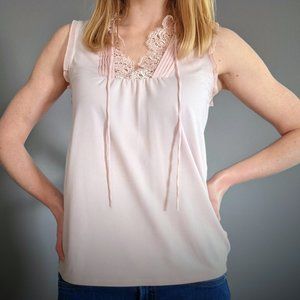 Pink Lace Tank- Size XS